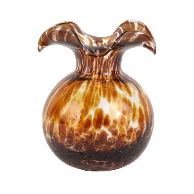 Hibiscus Brown Tortoiseshell Bud Vase