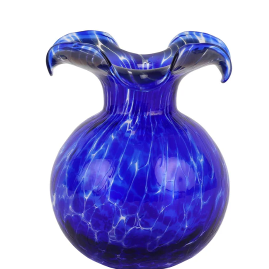 Hibiscus Cobalt Tortoiseshell Bud Vase