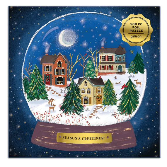 Winter Snow Globe 500 Piece Foil Jigsaw Puzzle