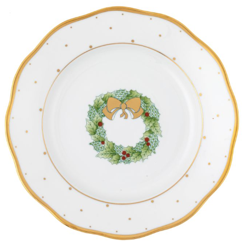 Christmas Dessert Plate-Wreath