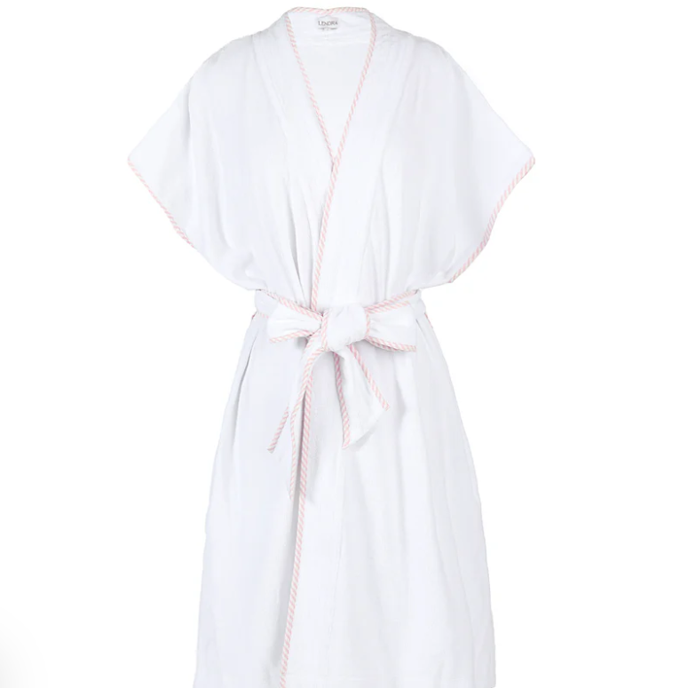 Terry Cotton Robe-Pink