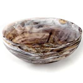 Medium Classic Wave Bowl, Mocha Swirl