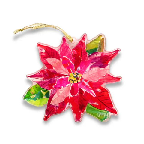 Poinsettia Acrylic Ornament