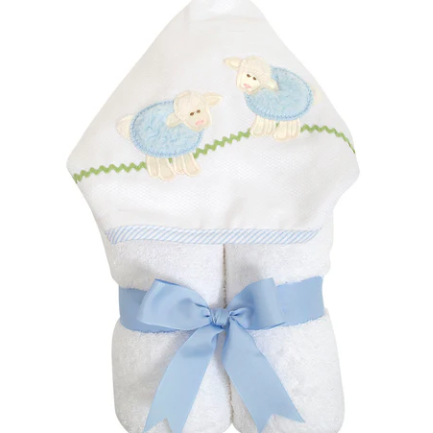 Lamb Everykid Towel-Blue