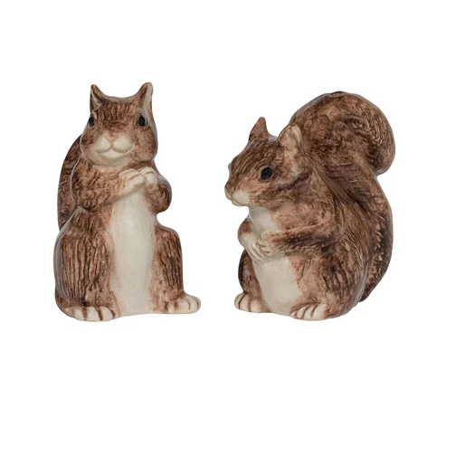 Clever Creatures Squirrel Salt and Pepper Set-2 Piece