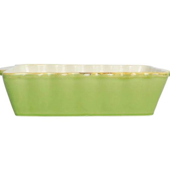 Italian Bakers Green Medium Rectangular Baker