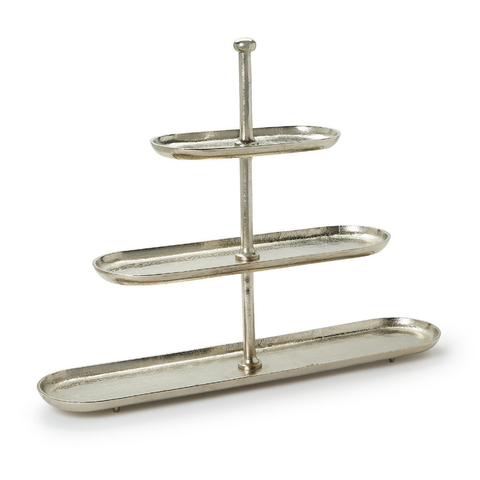 Silver Etagere 3-Tier Server