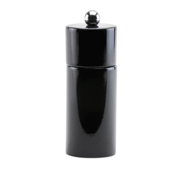 Black Mini Pillar Salt or Pepper Mill