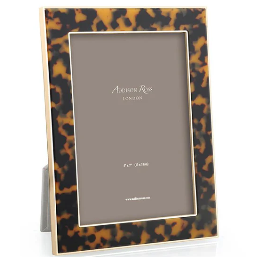 Faux Tortoiseshell & Gold Photo Frame