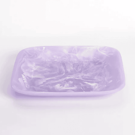 Lavender Swirl Large Square Tray