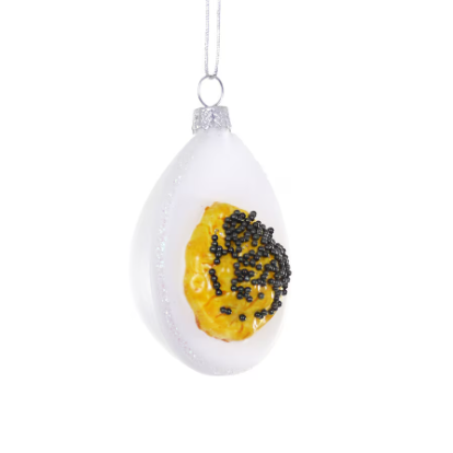 Deviled Egg with Caviar Ornament