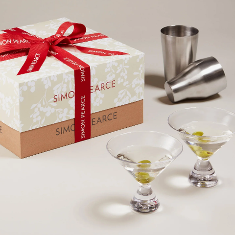 Westport Stemless Martini Glass & Shaker Gift Set