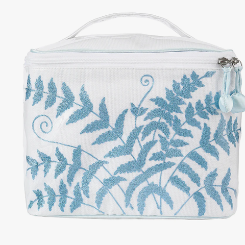 Fern Blue Train Case