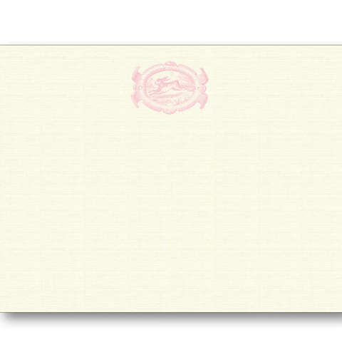 English Hare Oval in Pink Box of Notecards