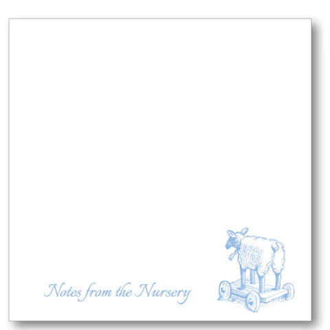 Toy Sheep Nursery Notepad-Blue