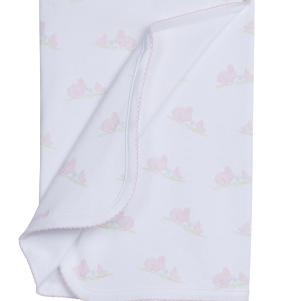 Printed Blanket - Pink Bunnies