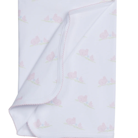 Printed Blanket - Pink Bunnies