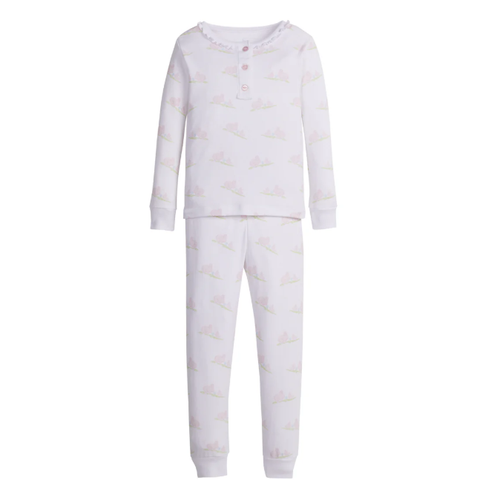 Ruffled Printed Jammies - Pink Bunnies