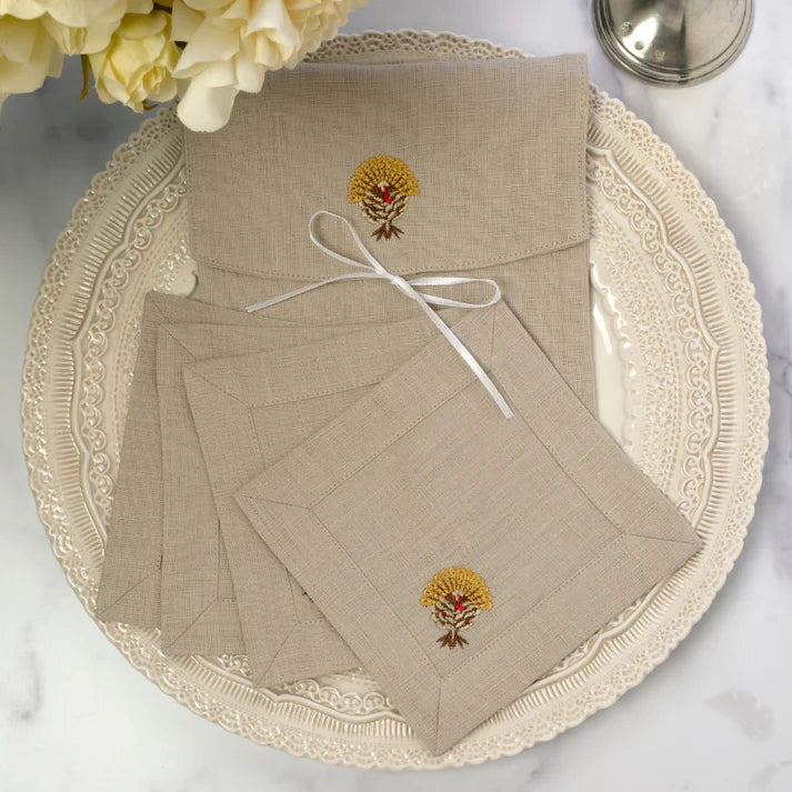 Turkey Cocktail Napkin Set of 4