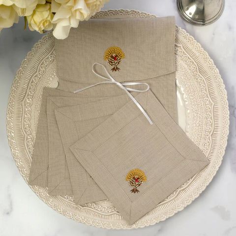 Turkey Cocktail Napkin Set of 4