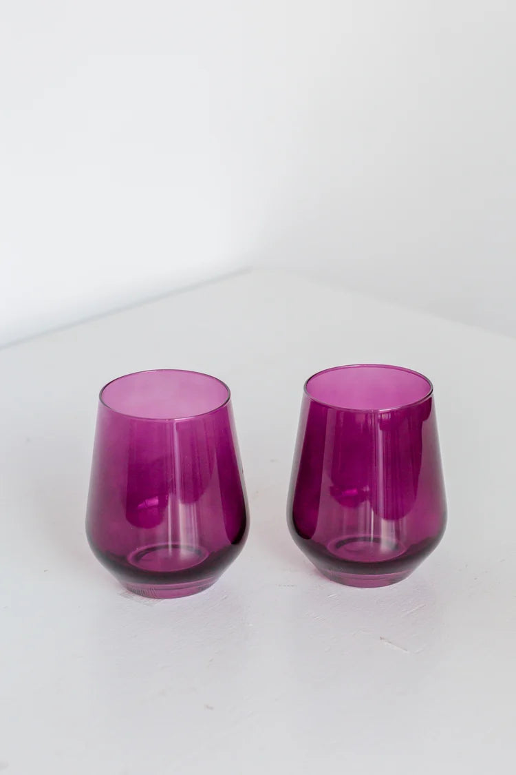 Amethyst Stemless Wine-Set of Two