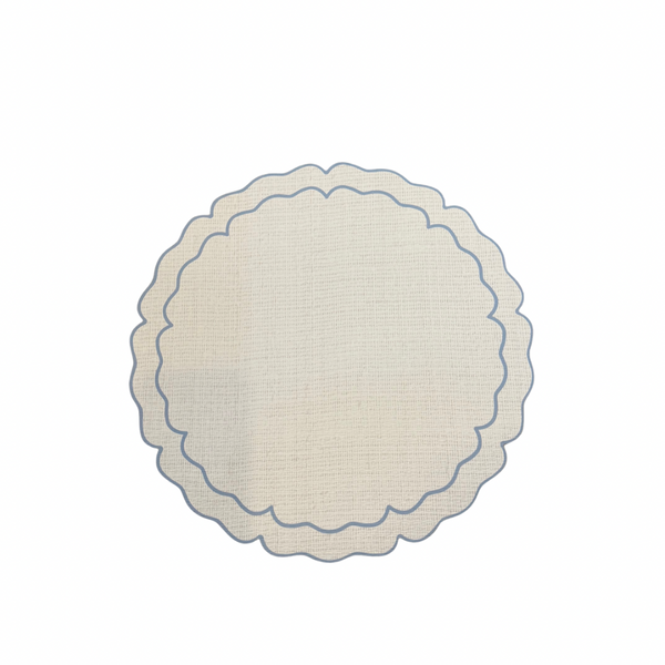 Scallop Light Blue Vinilo Mat Set of 4