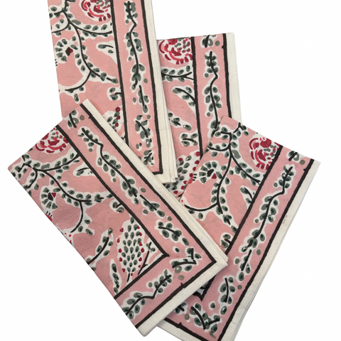 Climbing Dahlia Rose Napkin-Set of Four
