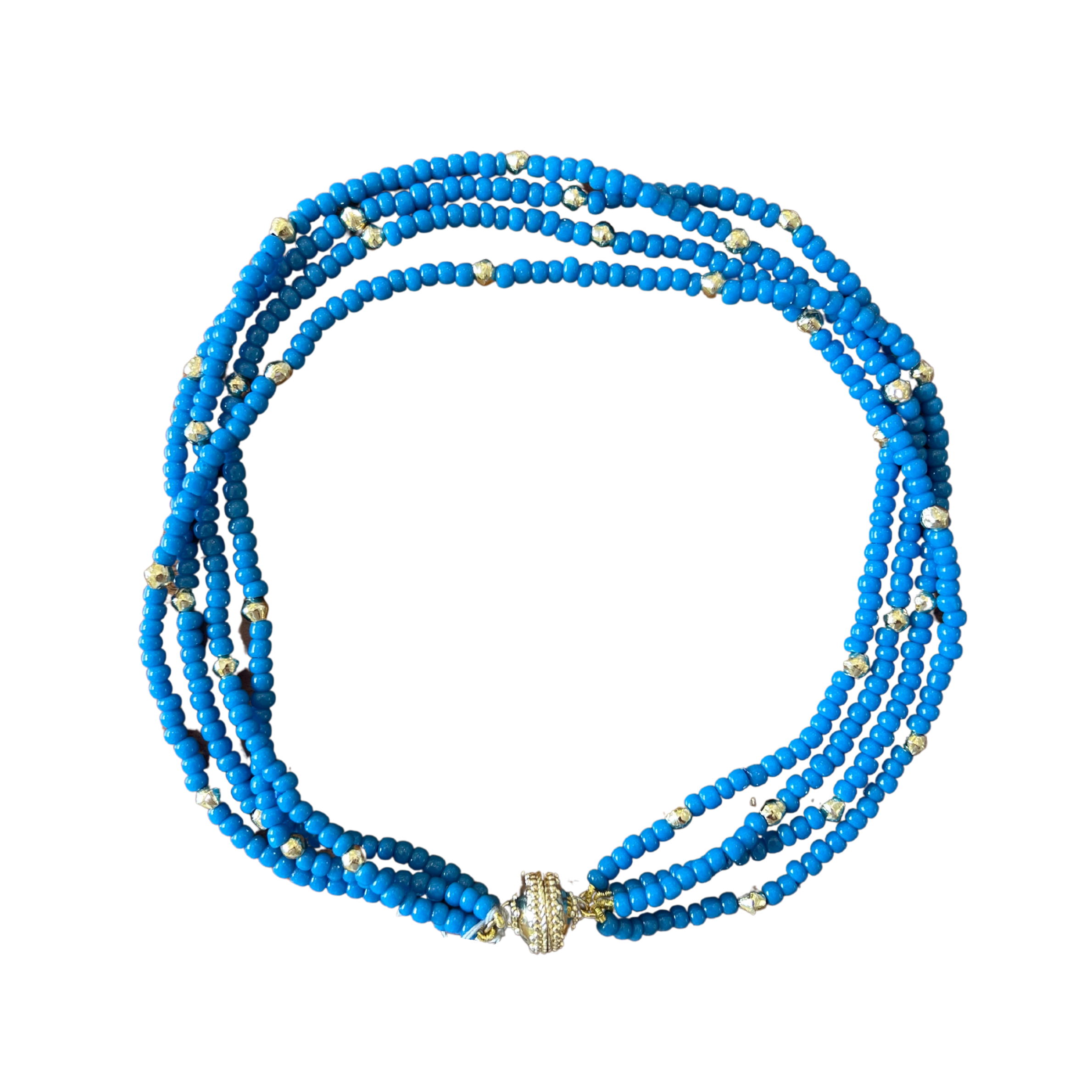 Peppercorn French Blue Mulit-Strand Necklace