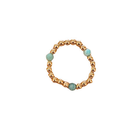 Pippi Ring - Gold/Aquamarine