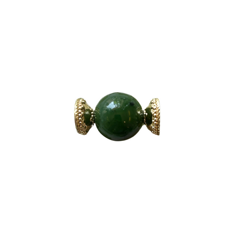 Victoire 18mm Green Nephrite Centerpiece
