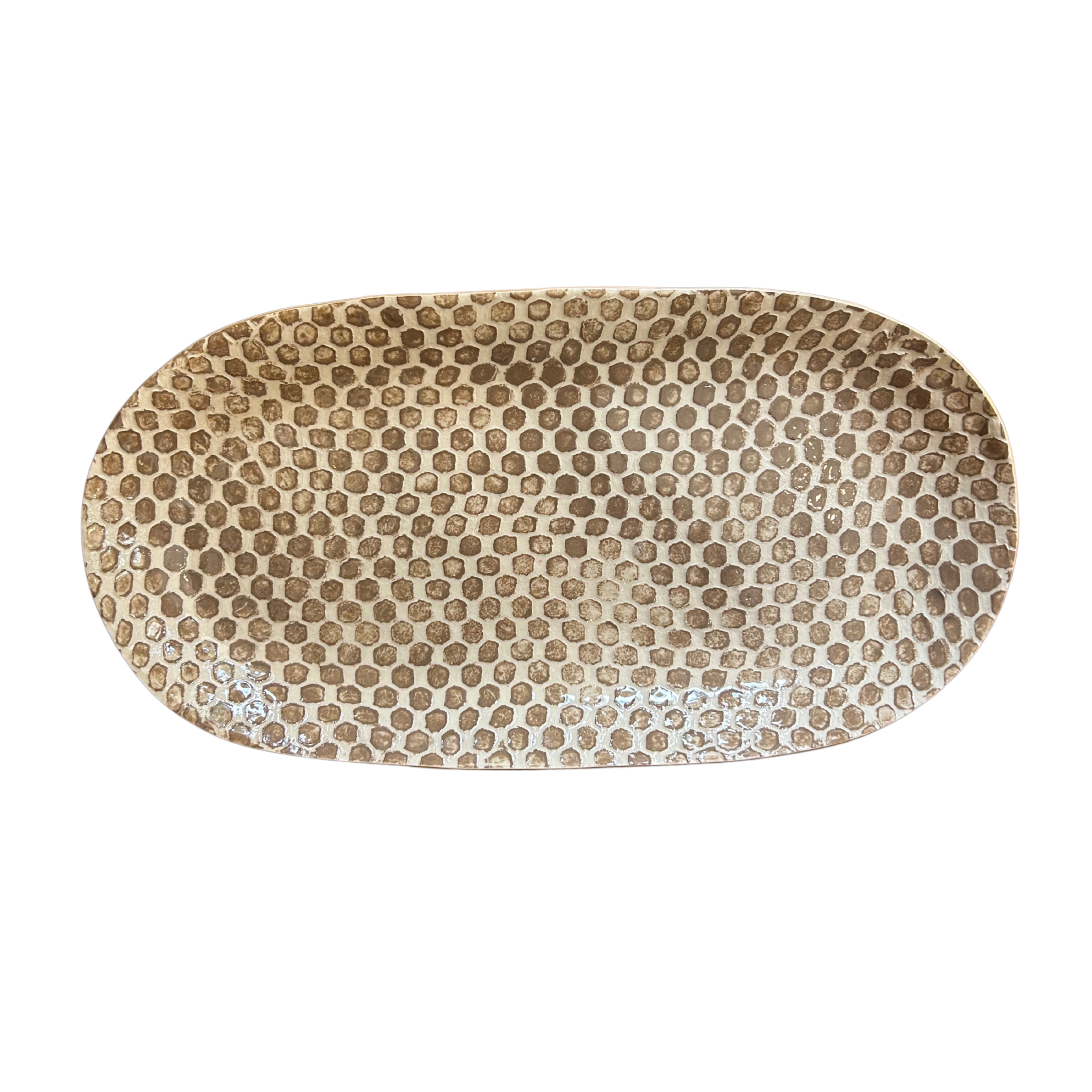 Mocha Dot Small Fish Platter