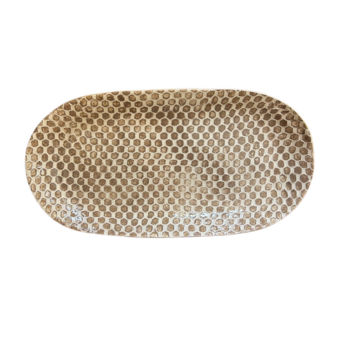 Mocha Dot Small Fish Platter