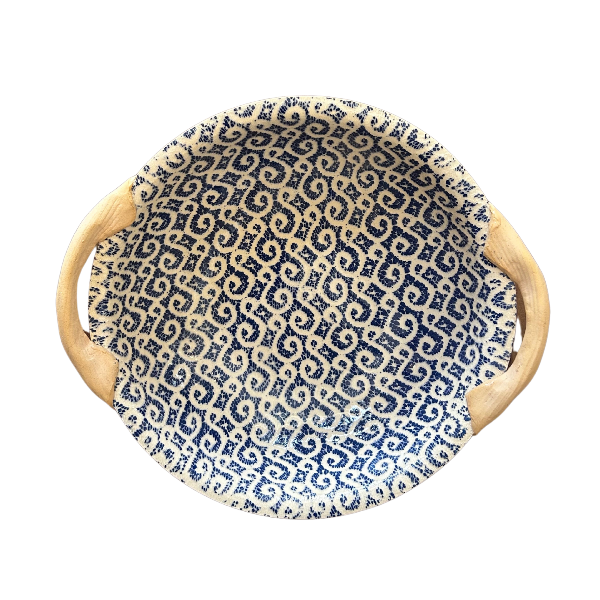 Vegetable Bowl with Handles - Marrakesh Cobalt
