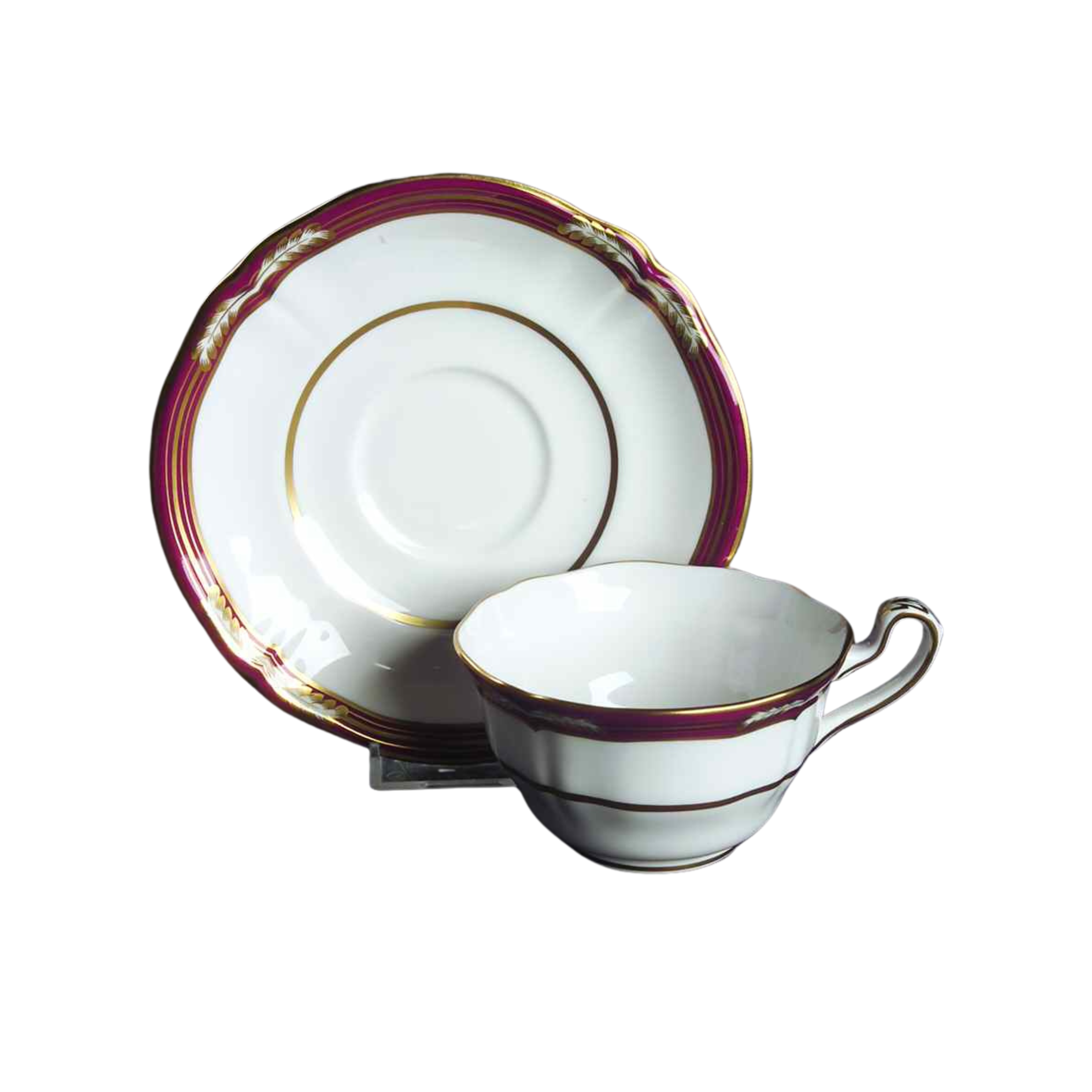 Spode- Chancellor Crimson Tea Cup and Saucer- Discontinued China