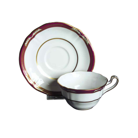 Spode- Chancellor Crimson Tea Cup and Saucer- Discontinued China