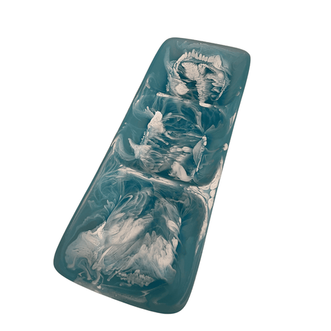 Aqua Swirl Large 3 Part Tray