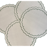 Scallop Green Vinilo Mat Set of 4