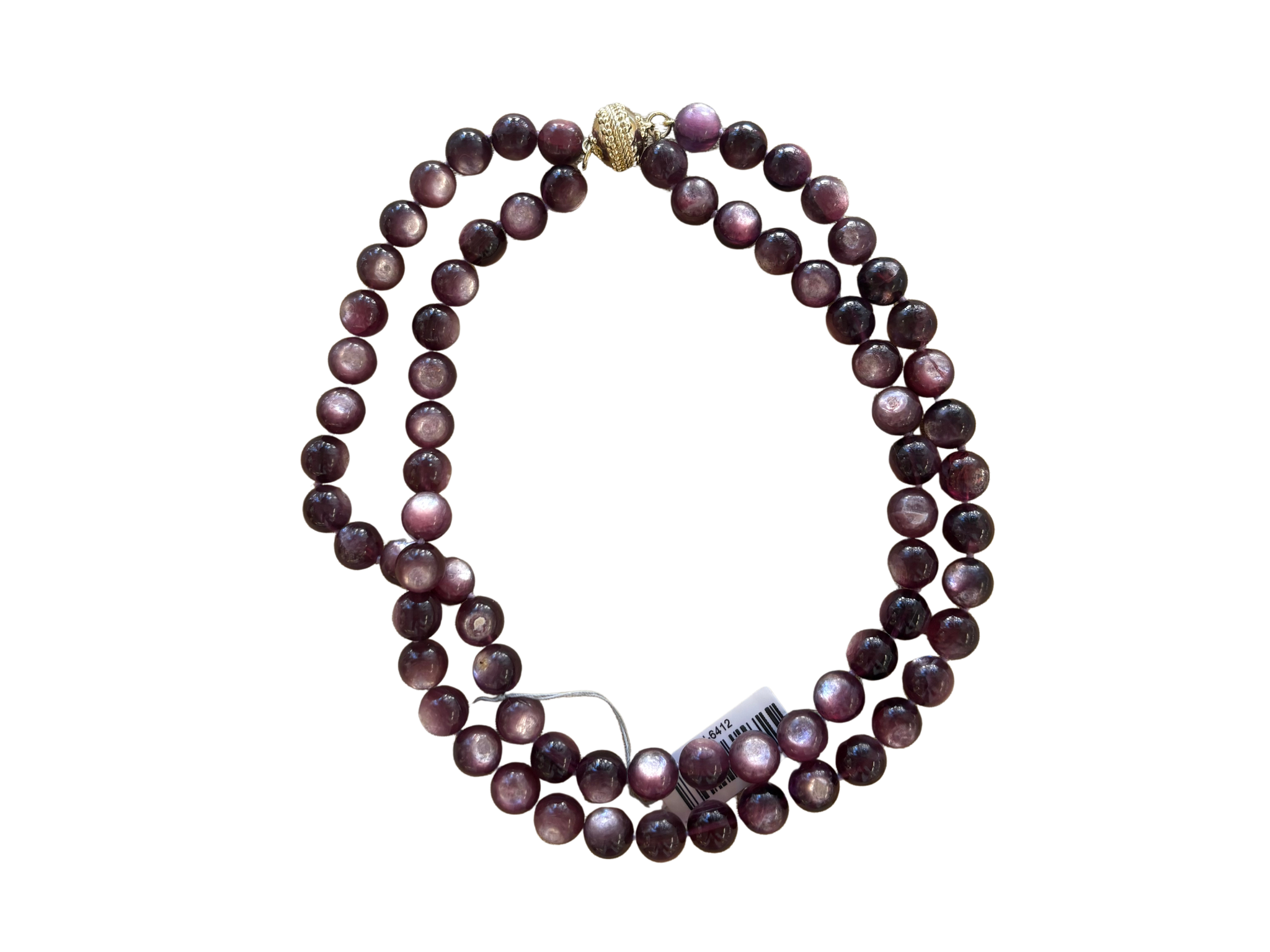 Victoire 10mm Purple Double Strand Necklace