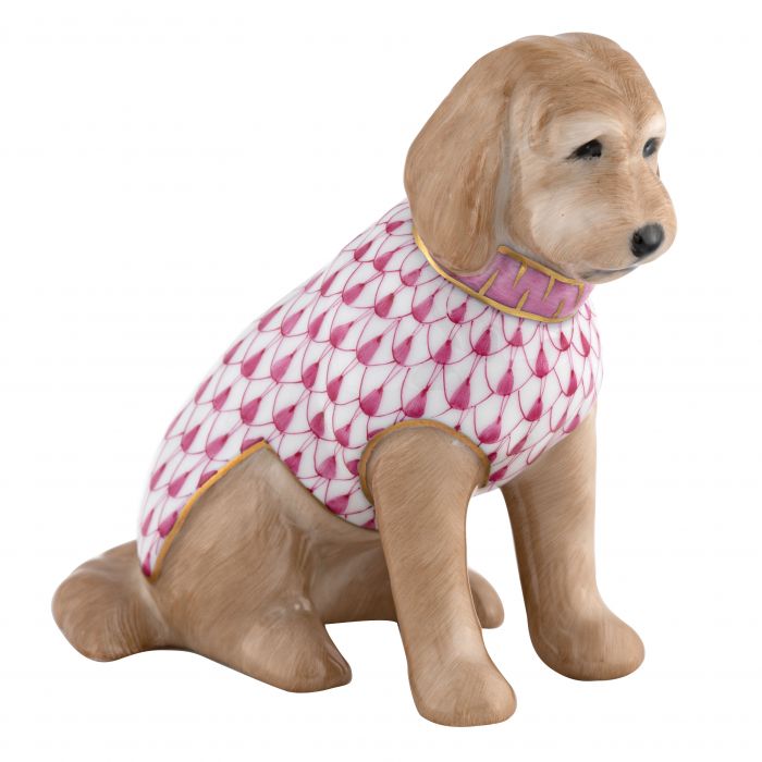 Labradoodle with Sweater-Raspberry