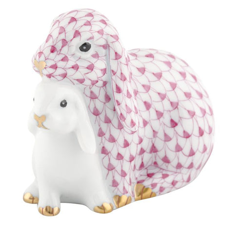 Cuddling Bunnies Raspberry