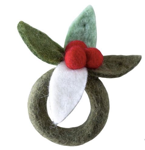 Felt Berry Napkin Ring-Set of Four