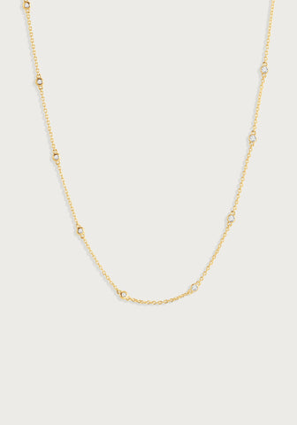 Gold Chain With Crystals