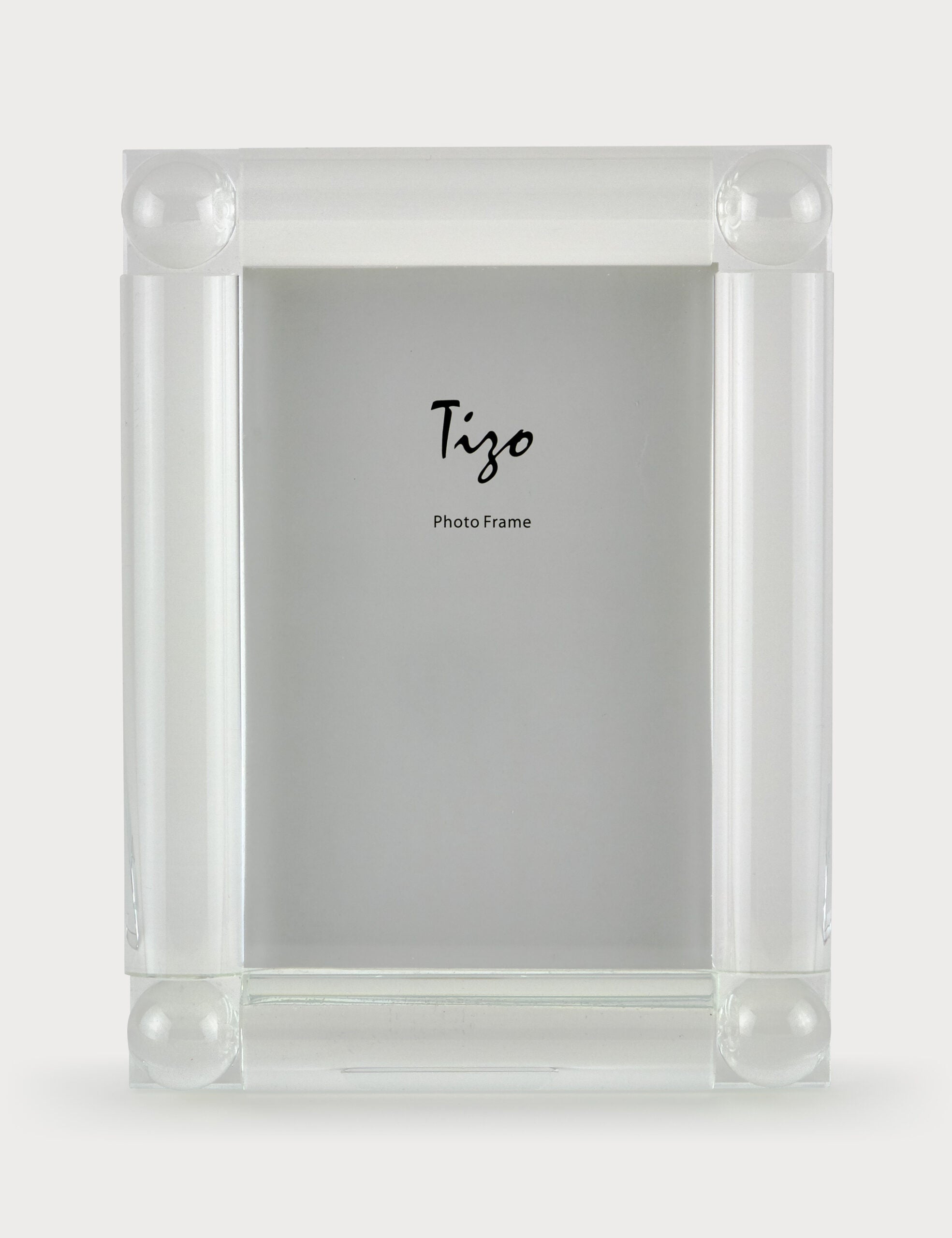 5X7 – Crystal Glass Frame 4 Corner Ball Clear