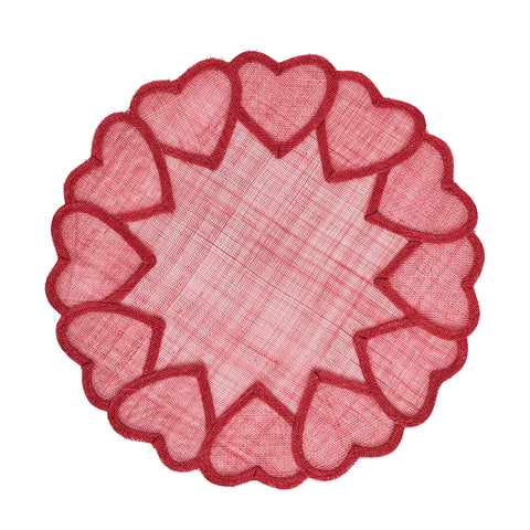 Heart Placemat - Pink, Set of 4