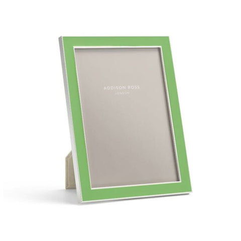 Leaf Green Enamel & Silver Frame- 5x7