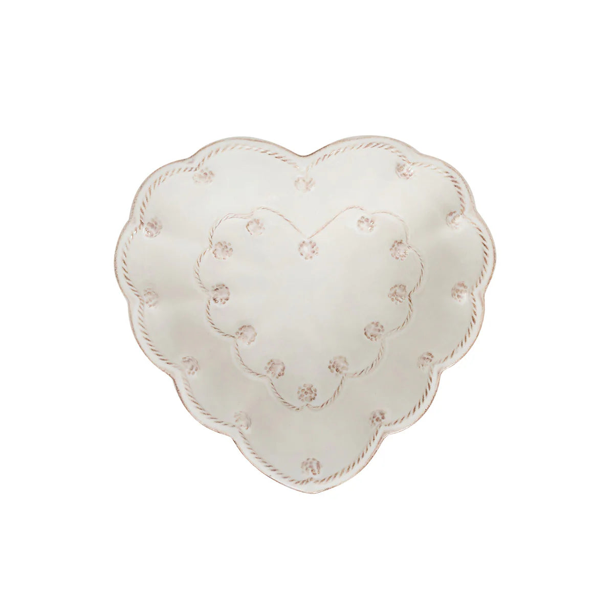 Berry & Thread  6.5" Heart Bowl - Whitewash