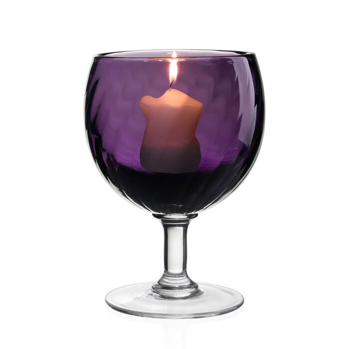 Amethyst Table Lamp & Candle
