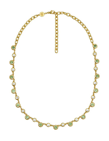 August Birthstone Bezel Necklace