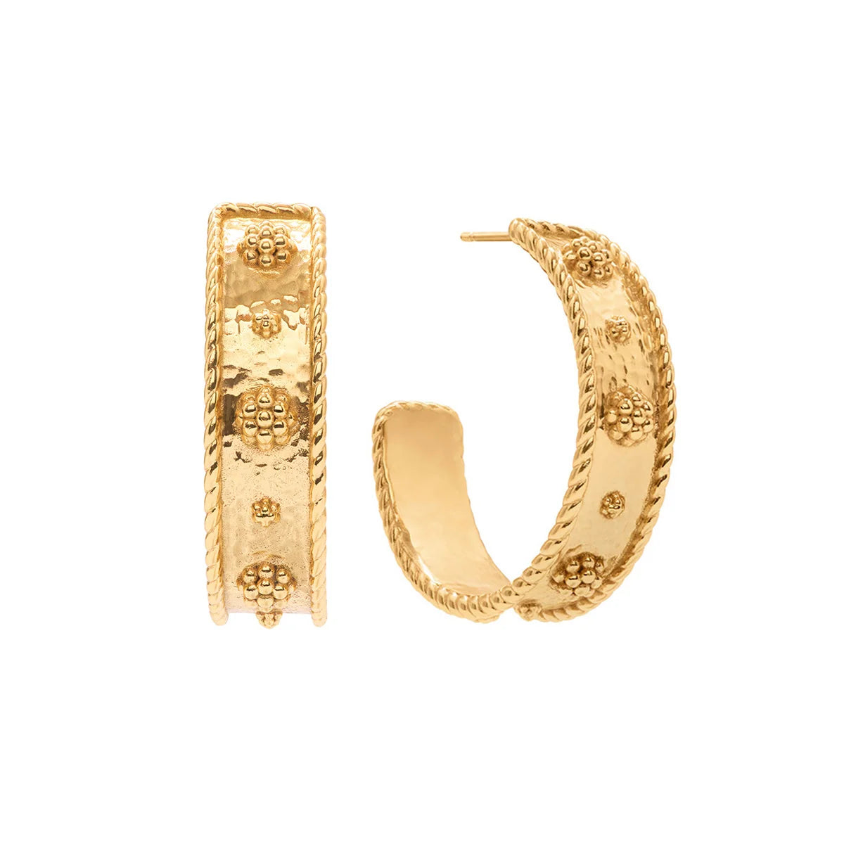 Berry Classic Medium Hoop Earrings - Gold