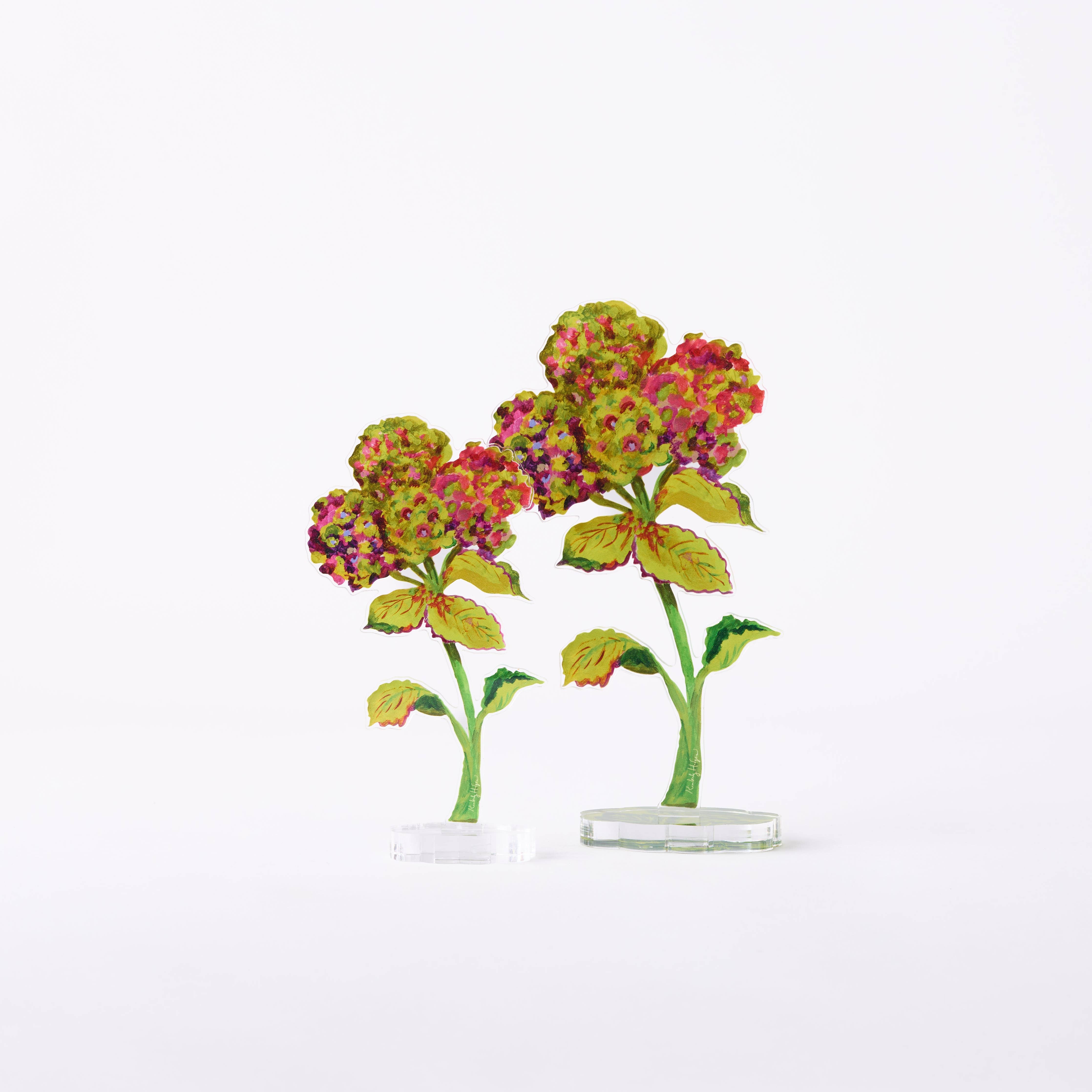 Pistachio Hydrangea | 0.25in. Acrylic Floral: SM / Spiral Vine SM Stand